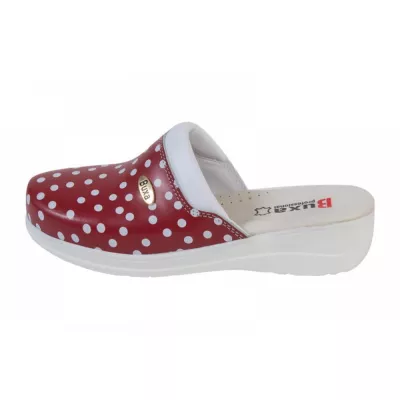 Moteriškos klumpės Buxa MED10 raudona/balta Moteriškos klumpės Buxa MED10 raudona/balta