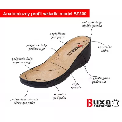 Moteriškos medicininės klumpės Buxa Anatomic BZ320 Moteriškos medicininės klumpės Buxa Anatomic BZ320