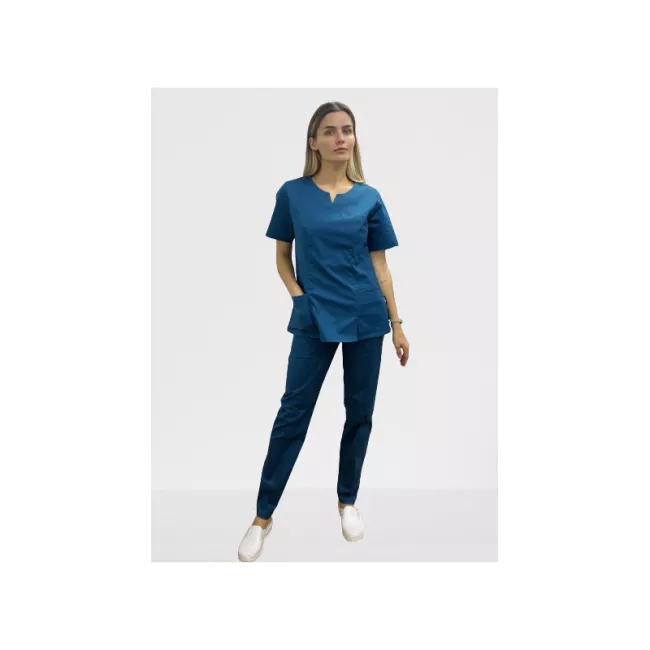 Moteriškas medicininis kostiumas su elastanu Lija A-7E+KL-1E Medicininė apranga, SPA apranga, Komplektai