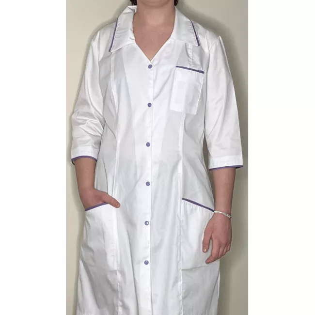 Moteriškas medicininis puschalatis su elastanu Mod310 Medicininė apranga, Medicininiai chalatai