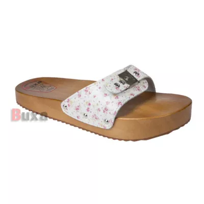 Medicininės anticeliulitinės šlepetės Buxa CE1, puoštos smulkiais gėlių motyvais Medicininės anticeliulitinės šlepetės Buxa CE1, puoštos smulkiais gėlių motyvais