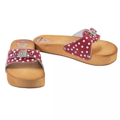 Medicininės anticeliulitinės šlepetės Buxa CE1, raudona/balta Medicininės anticeliulitinės šlepetės Buxa CE1, raudona/balta