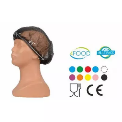 Vienkartinės kepuraitės Essenti Care PP CLIP 21”, klostuotos 100 vnt.