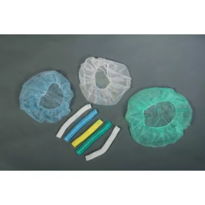 Vienkartinės kepuraitės Essenti Care PP CLIP 21”, klostuotos melsvos, 100 vnt.