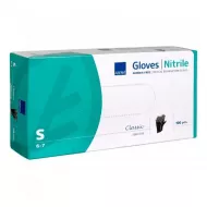 Vienkartinės medicininės nitrilinės pirštinės Abena Classic Sensitive 100 vnt., juodos